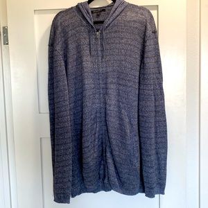 Mens John Varvatos knit hooded zip-up sweater, XXL